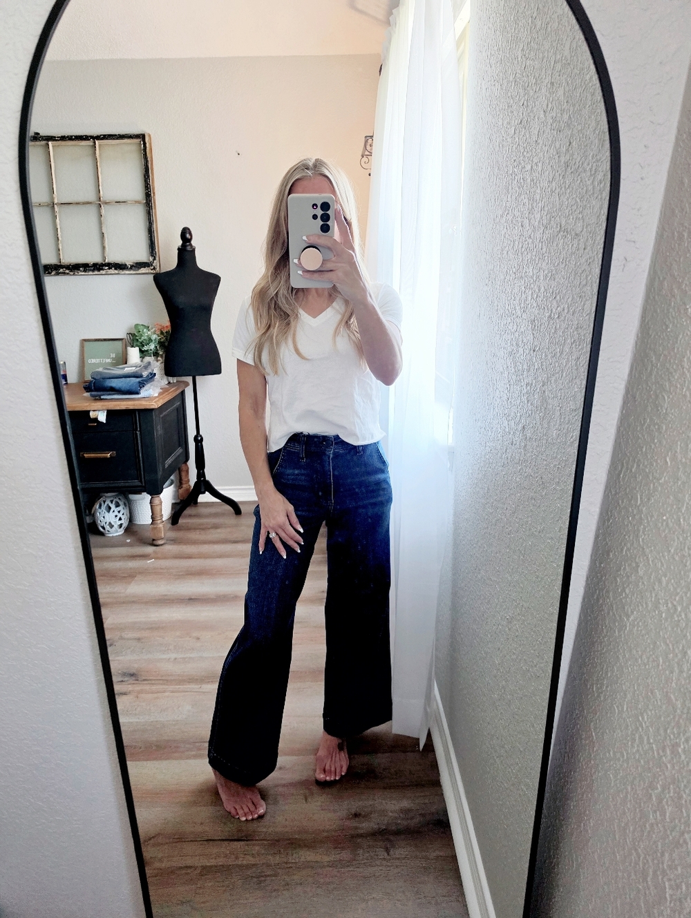 Judy Blue HR Dark Wash Wide Leg Ankle Trouser Jeans Slant Pocket Various NEW - Picture 16 of 16
